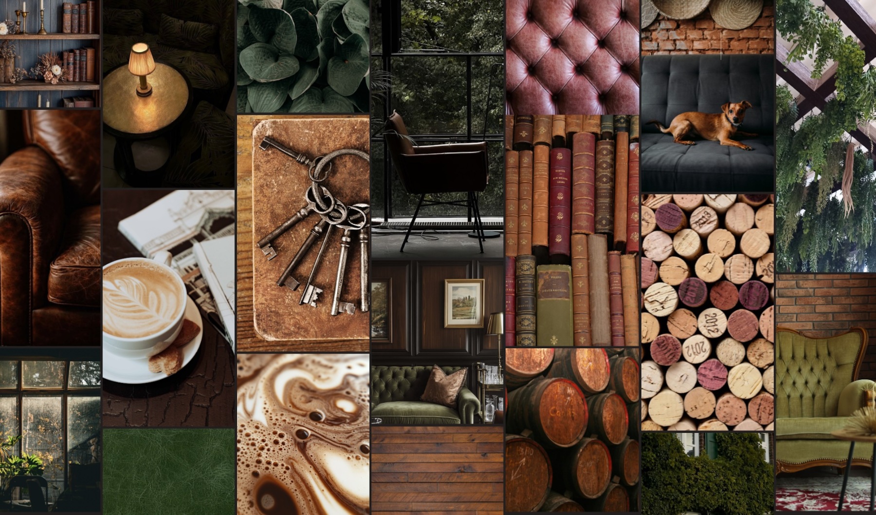 montage of apartment items and decor